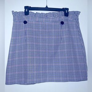 Topshop Pop Check Frill Waist
Miniskirt -WHITE MULTI